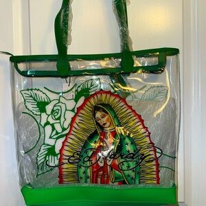 Ed Hardy Green Transparent Tote Bag